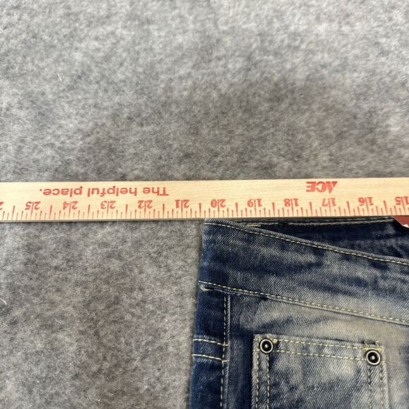 New Level 1 Denim Men's Slim Straight Jeans Sz 40x32 Blue Hip Streetwear Grunge - Picture 2 of 11